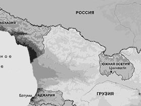 Южная Осетия на карте. Фото "Независимой газеты" (с)