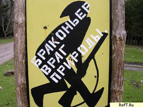 Плакат против браконьеров. Фото с сайта roft.ru (c)