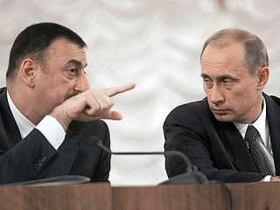 Президент Азербайджана Ильхам Алиев и Владимир Путин. Фото с сайта www.newsru.co.il