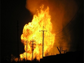 Взрыв на газопроводе. Фото: ellf.ru