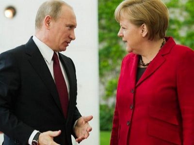 Путин и Меркель. Фото: info9.ge