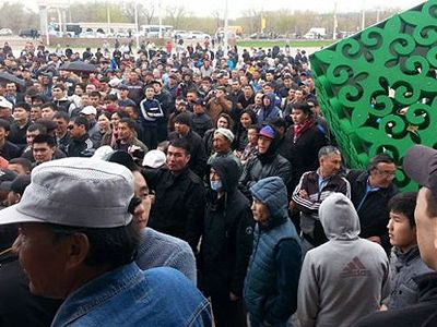 Протесты в Казахстане. Фото: bbc.com
