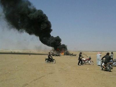 Сбитый вертолет в Сирии. Фото: twitter.com/Conflicts