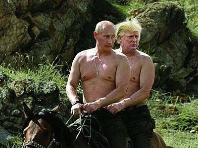 Тандем - Путин и Трамп (коллаж). Источник - politeka.net