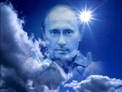 Путин в облаках. Фото: pikabu.ru