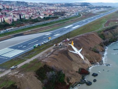 Самолет скатился по склону в Турции, Фото: epa/vostock-photo