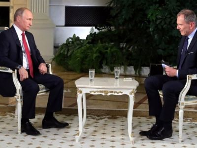 Интервью В.Путина А.Вольфу (телеканал ORF, Австрия). Фото: kremlin.ru
