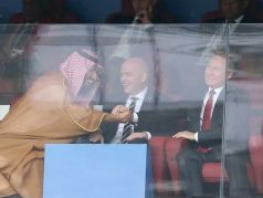 Владимир Путин и саудовский принц на трибуне, 14.6.18. Фото: Global Look Press