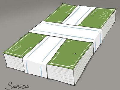 Купленный футбол. Карикатура С.Елкина: svobods.org