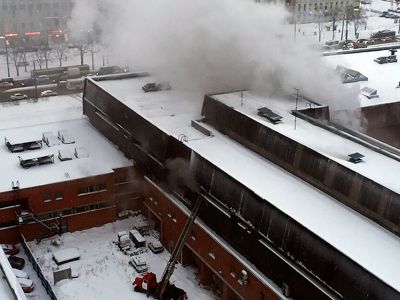 Пожар в типографии в Петербурге. Фото: spb.kp.ru