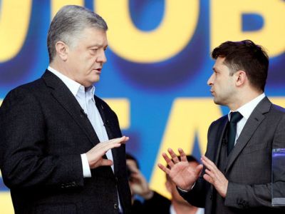 Дебаты Порошенко - Зеленский. Фото: Reuters