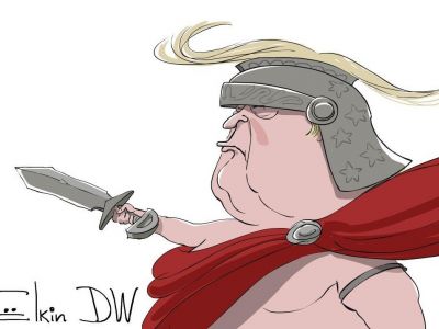Трамп воинственный. Карикатура С.Елкина: dw.com