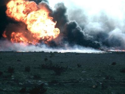 Кувейт, нефтяной пожар, 1991. Фото: en.wikipedia.org