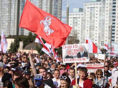 Протестующие в Минске, 13.09.2020. Фото: t.me/worldprotest