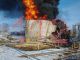 Пожар на Губкинской нефтебазе в Белгородской области, 5 марта 2024 год. Фото: 112